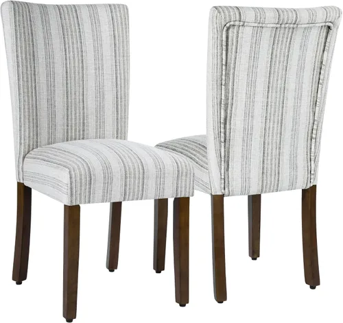 Vista 28 de HomePop Parsons - Silla de comedor, color gris (juego de 2)
