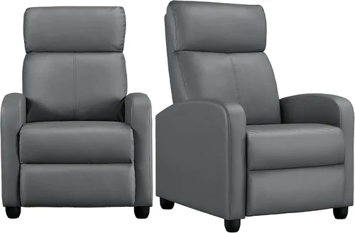 Vista 10 de Yaheetech Silla reclinable de pana con pushback de 2 asientos, silla de sala de estar con cojín de asiento grueso y respaldo, silla reclinable