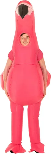 Vista 4 de Morph Disfraz inflable de flamenco, disfraz de flamenco para adultos, disfraces inflables para adultos, disfraces inflables para adultos