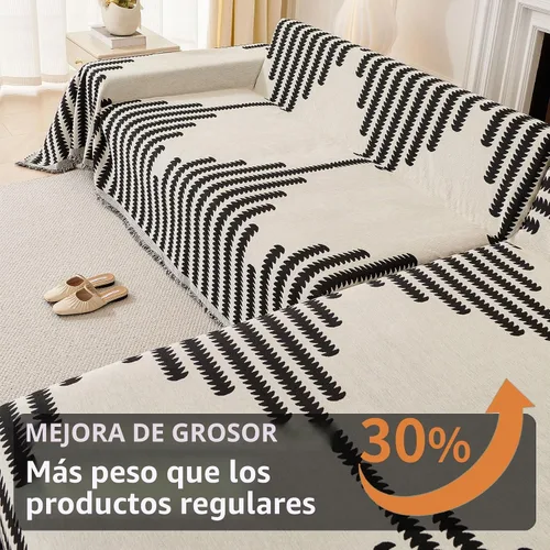 Vista 3 de HAOMAIJIA Fundas de Sofá Boho para Sofá de 2 Cojines - Amigable con Mascotas, Funda Suave y Gruesa Antideslizante para Perros - Protector de Muebles