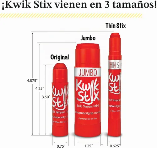 Vista 7 de Kwik Stix Solid Tempera Paint Stick, 6 colores primarios
