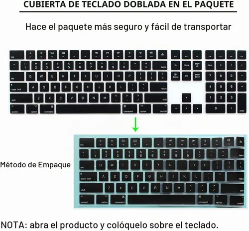 Vista 3 de Funda de teclado de silicona para teclado Apple Magic con teclado numérico MQ052LL/A (A1843) Diseño de EE. UU. Ultra Thin Protector Skin (negro)