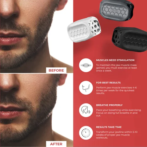 Vista 3 de CHISELL Ejercitador de mandíbula original, moldeador de mandíbula de principiante a avanzado, cubos de ejercicio facial para cara tonificada