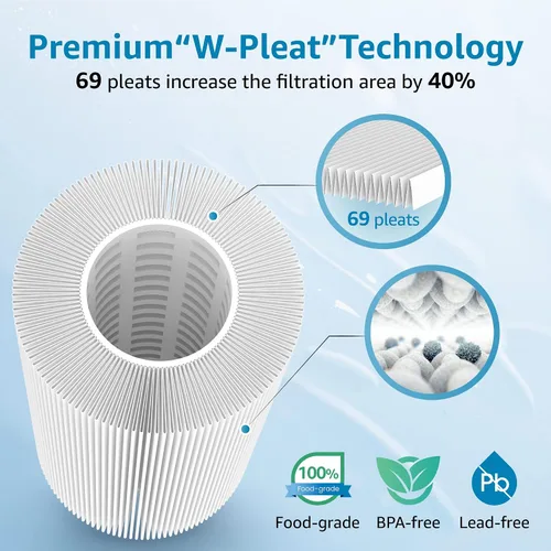 Vista 4 de AQUA CREST FXHSC - Filtro de agua para toda la casa, repuesto para GE® FXHSC, GXWH40L, GXWH35F, American Plumber W50PEHD, W10-PR, Culligan®