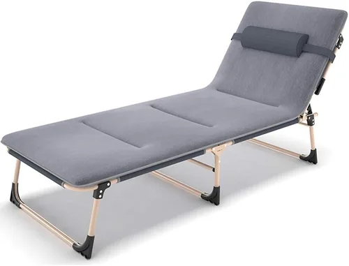 Vista 4 de Sun Loungers, Deck Chairs, Summer Sunbeds with Adjustable Backrest, Folding Flat Recliners for Indoor and Outdoor Use(Purple,Without Mattress)