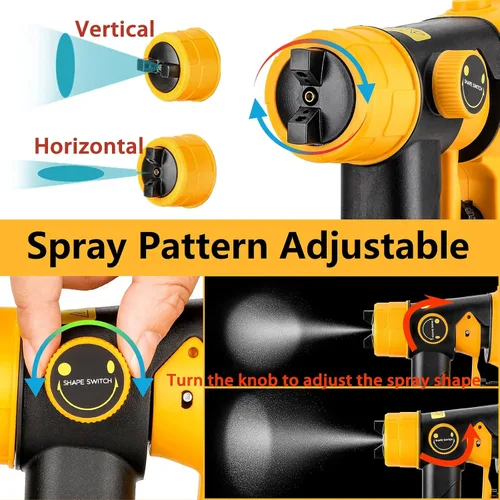 Vista 3 de Pulverizador de pintura inalámbrico compatible con DeWalt 20 V MAX batería de 33.8 fl oz de capacidad HVLP, pistola de pintura en aerosol HVLP, 3