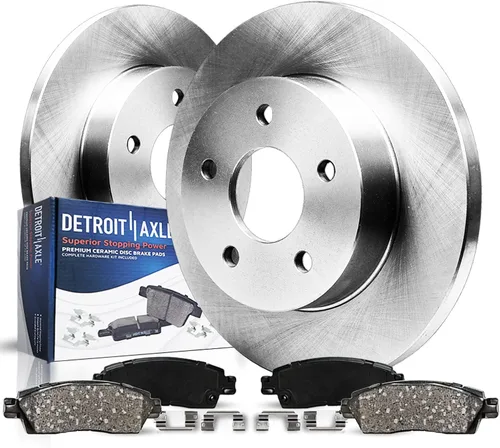 Vista 7 de Detroit Axle - Juego de rotores de freno de disco trasero + Sustitución de calibrador de freno de disco trasero izquierdo para Acura TL Honda