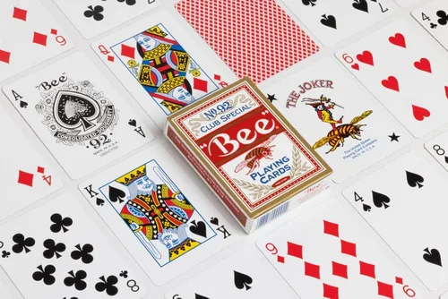 Vista 4 de Bee Gold Standard Premium - Juego de cartas de póquer (12 unidades) Casino quality, Made in USA with FSC paper 100% recyclable, Durable and