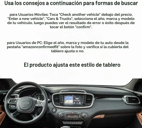 Vista 2 de Yiz Alfombrilla de cubierta de tablero para Kia Sorento 2016 2017 2018 2019 16-20 negro
