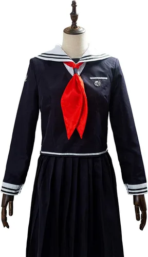 Vista 4 de Cosplay Life Danganronpa Toko Fukawa Cosplay Disfraz - Japonés Anime y Manga Escuela Niña Vestido Uniforme Completo Conjunto