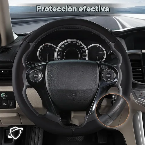 Vista 6 de Aimato Funda de volante personalizada para Honda Accord 2013-2017/Pilot 2016-2018/Crosstour 2013-2015, delgada, antideslizante, resistente a