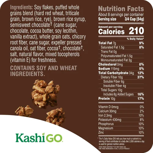 Vista 2 de Kashi GO Chocolate Crunch Proteína Cereal 16oz