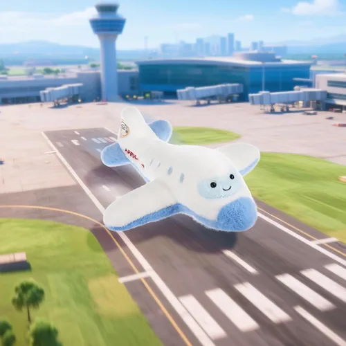 Vista 3 de Albaricoque Cordero Comfort Plane Lindos Animales de peluche suaves Juguetes de peluche 12.5