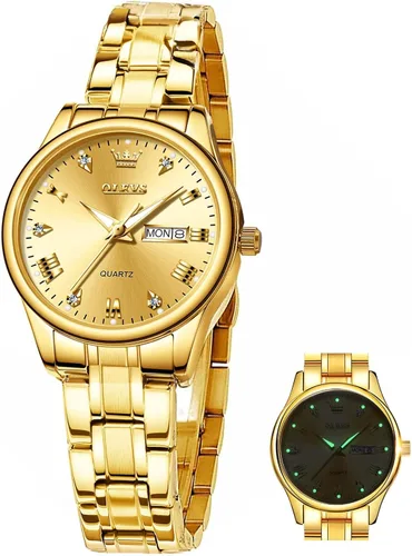 Vista 15 de OLEVS Womens Watches Stainless Steel Small Dress Fashion Luxury Watch Dorado