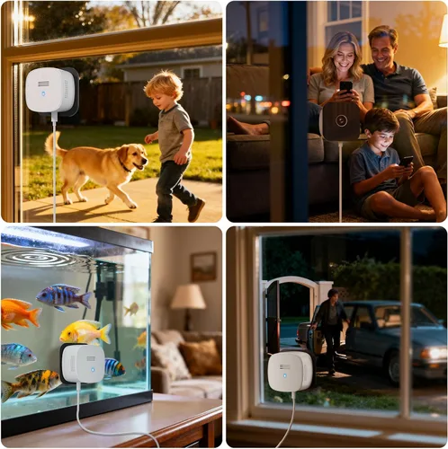 Vista 6 de Cámara de Ventana 3MP 2K, SpectraVivid Cámaras de Ventana con Visión Nocturna a Color AI para Seguridad del Hogar, WiFi 2.4G y 5G, Sirena