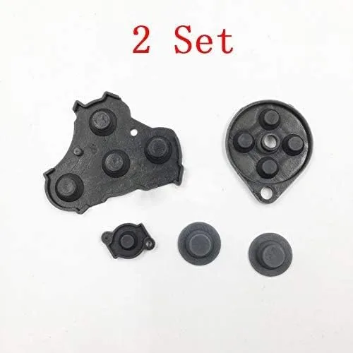 Vista 2 de Juego de 2 almohadillas de silicona conductoras para teclado botón adhesivo para Nintendo Gamecube NGC Console Buttons Reemplazo