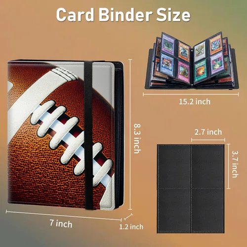 Vista 2 de Carpeta para tarjetas intercambiables, 4 bolsillos para tarjetas intercambiables, 160 bolsillos de doble cara, fundas para tarjetas