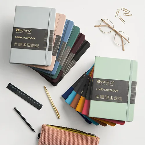 Vista 7 de ⩓ Per Se Cuaderno de Diario con Líneas (3 Paquetes), 160 Páginas Papel Grueso 100GSM, A5 Tapa Dura Cuadernos con Rayas Universitarias para Escribir
