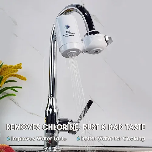 Vista 2 de Sistema de filtración de agua de montaje en grifo, purificador de agua sin BPA para fregadero, el filtro reemplaza 400 galones de agua, dura seis