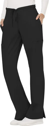 Vista 9 de Cherokee - Pantalones quirúrgicos elásticos Workwear Revolution WW120 para mujer, suaves y con cordón ajustable Negro