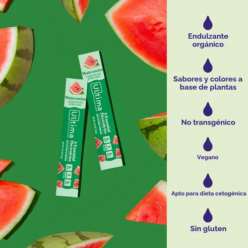 Vista 4 de Ultima Replenisher - Bebida de electrolitos en polvo vegana, endulzada naturalmente y sin OMG, bebida hidratante adecuada para dieta cetogénica