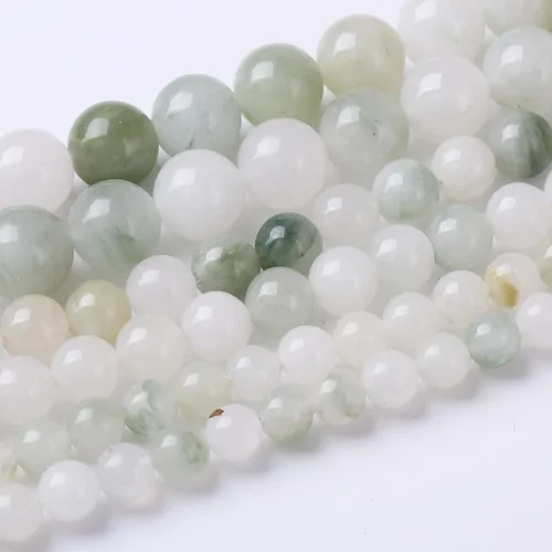 Vista 56 de Cuentas sueltas redondas de gemas naturales cuentas de piedra de energía de cristal para hacer joyas 15" (calcedonia afgana, 6 mm)