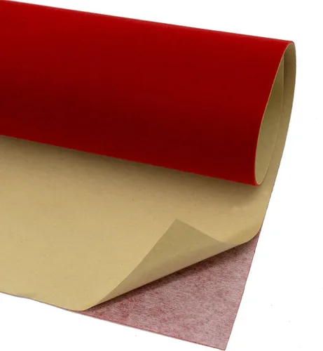 Vista 2 de Revestimiento de terciopelo autoadhesivo de color para tapicería de cajones de joyas, tapicería, tela artesanal, rollo adhesivo para pelar