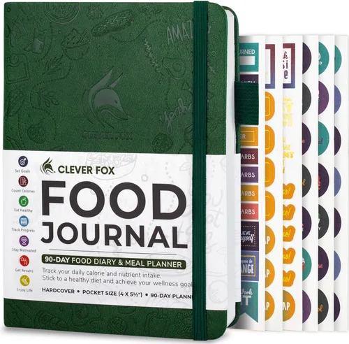 Vista 18 de Clever Fox Diario de Comida de Bolsillo - Diario de Comidas Diario, Planificador de Comidas para Llevar un Control de Calorías y Nutrientes