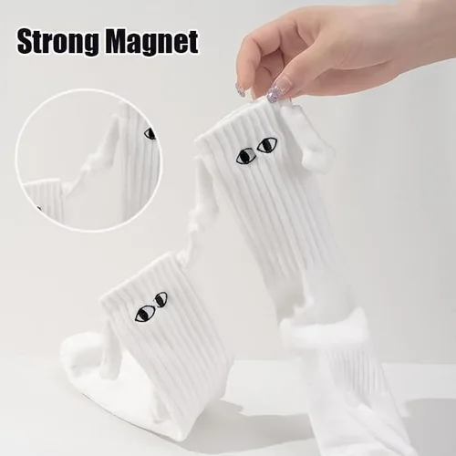 Vista 4 de Calcetines magnéticos en las manos divertidos para hombres para mujeres, amistad, parejas, mejores regalos, novio, novia