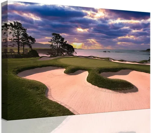 Vista 15 de chenchenArt Augusta - Arte de pared para campo de golf nacional Augusta, campo de golf de 12 hoyos, arte de pared para sala de estar, dormitorio