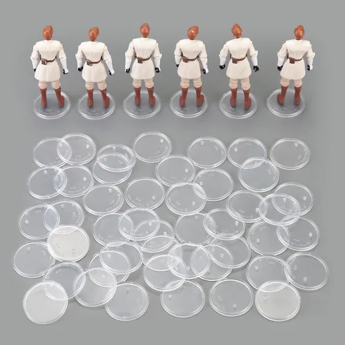 Vista 9 de SIXPOINTS Base redonda transparente de 36 piezas compatible con figuras de acción de películas de 3.75 pulgadas, modelo MODERN G i Joe/Marvel, disco