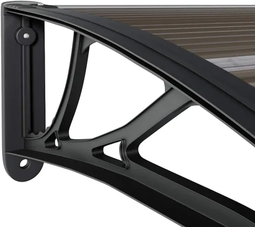 Vista 6 de Toldo para puerta negro 47.2x29.5 pulgadas