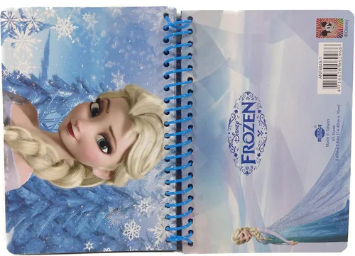 Vista 2 de Disney Queen Elsa en espiral azul libro de autógrafos