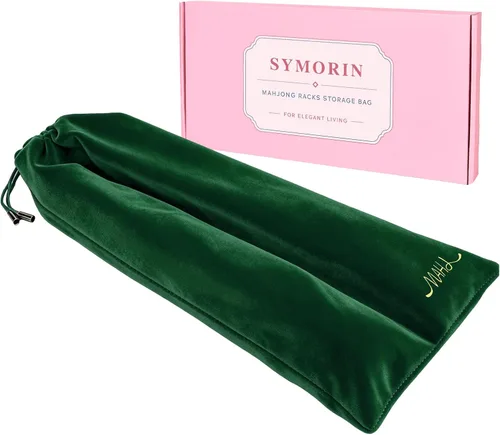 Vista 11 de Velvet Mahjong - Bolsa de almacenamiento con 2 compartimentos para estantes Azul