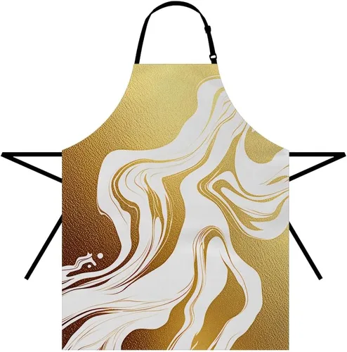 Vista 17 de Moslion Apron 31x27 Inch Kitchen Chef Waitress Cook Aprons Bib with Adjustable Neck for Women Men