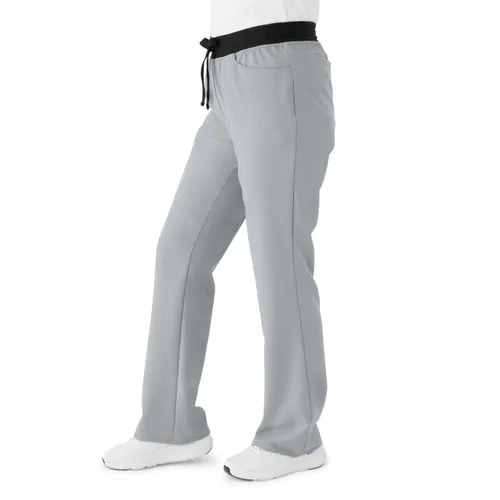 Vista 7 de Pantalón médico costero con siete bolsillos para mujer, color gris, talla S Petite