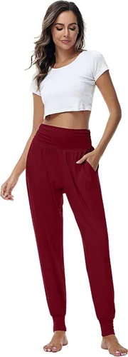 Vista 7 de Paquete de 3 pantalones deportivos para mujer, cómodos pantalones de descanso con bolsillos de cintura alta, pantalones deportivos cómodos