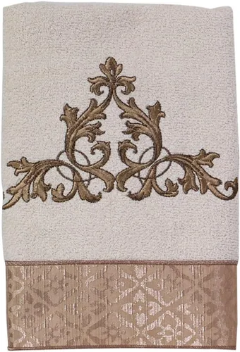 Vista 10 de Avanti Linens Medallón - Colección de puños trenzados suaves, toalla de mano, granito