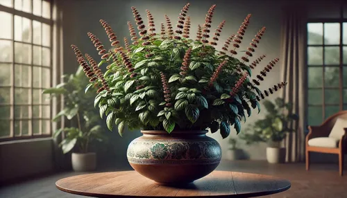 Vista 4 de Semillas Ornamentales Albahaca Tulsi Árbol para Plantar No GMO
