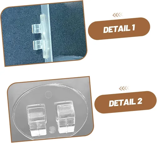 Vista 3 de 4 Pieces Adhesive Hooks, No Drill Wall Hooks for Kitchen