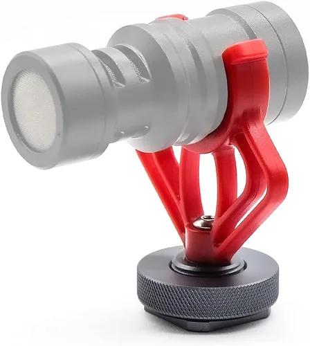 Vista 4 de 2 soportes de soporte de montaje de choque para micrófono de cámara, soporte de montaje hembra de tornillo de 1/4 pulgadas para RODE VideoMicro