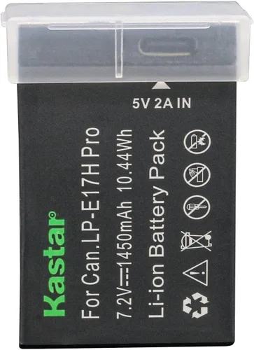 Vista 3 de Kastar Paquete de 1 batería LP-E17H Pro con cable tipo C compatible con Canon LP-E17 LP-E17H, batería 9967B02, Canon EOS 750D, EOS 760D, EOS 800D