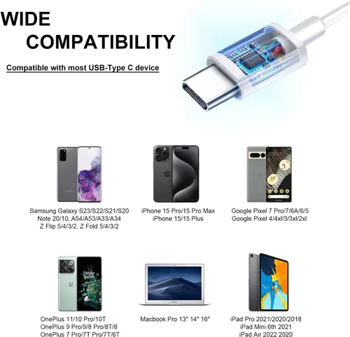 Vista 7 de Auriculares USB C con micrófono para iPhone 17, 16, 15 Pro Max, paquete de 3