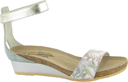 Vista 2 de NAOT Footwear Pixie Sandalia de cuña para mujer con plantilla de corcho y plantilla de soporte de arco - Correa de tobillo ajustable - Comodidad