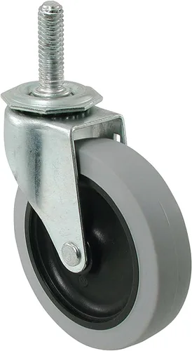Vista 6 de Shepherd Hardware 3265 Rueda TPR de vástago roscado de 3 pulgadas, capacidad de carga de 110 libras