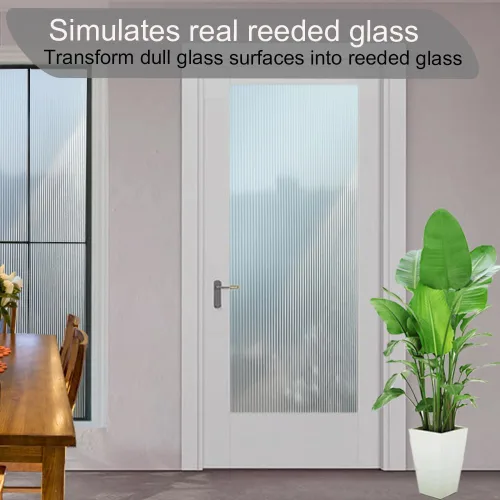 Vista 2 de Película de privacidad para ventana, calcomanía decorativa translúcida 3D para ventana, cubierta de ventana estática para bloqueo solar, sin