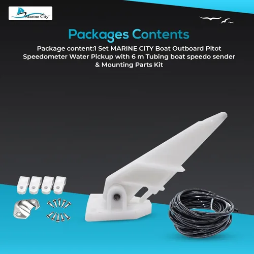 Vista 7 de MARINE CITY Boat Outboard Pitot Speedometer Water Pickup Kit Speedo Sender Ensures Accurate Speed Readings for Boaters