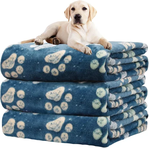 Vista 27 de Rezutan 1 paquete de 3 mantas para perros grandes, 41x31 pulgadas para mantas suaves y mullidas para mascotas y gatos de tamaño mediano, reversibles