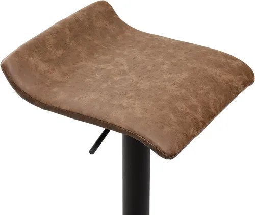 Vista 7 de Finnhomy Juego de 2 taburetes de bar ajustables, taburetes de bar giratorios para silla de altura de encimera de cocina, marrón retro