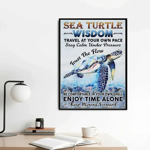 Vista 2 de YEEIFFD Regalo de Año Nuevo, tortuga marina sabiduría 5D Diamond Art Painting Kits para adultos, pintura por número para recreación en el hogar